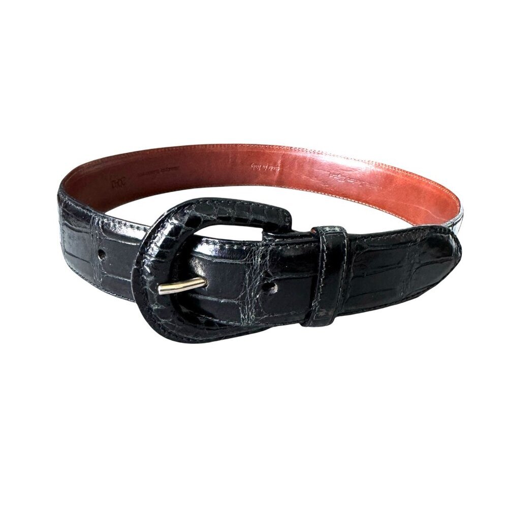 RALPH LAUREN Belt Collection Genuine Alligator Women's Size 28 black - Picture 14 of 14